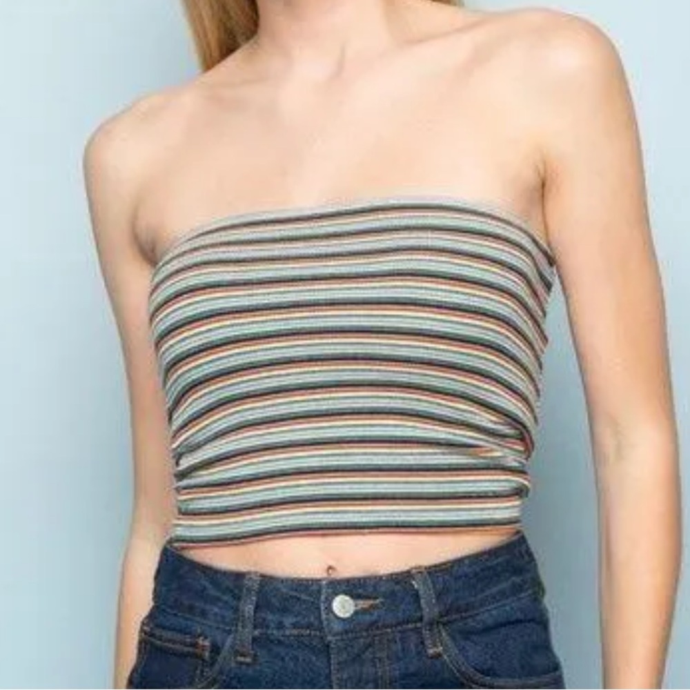 Brandy Melville Rainbow Tube Top